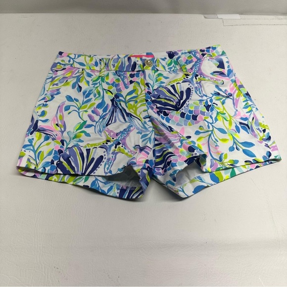 Lilly Pulitzer Callahan stretch Floral Print Women's Shorts size 12 nwt - Picture 1 of 12